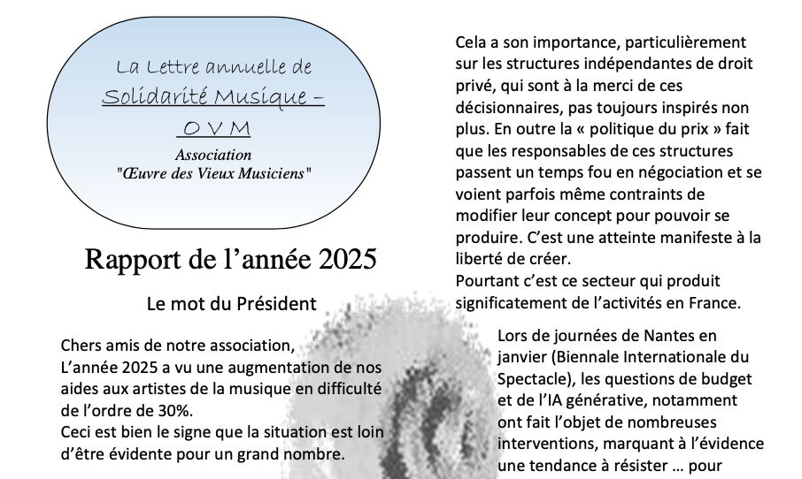 La lettre Rapport de l&rsquo;année 2025 (mai 2026)